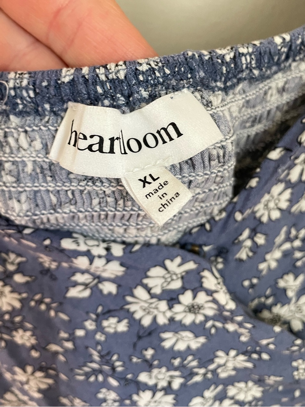 Heartloom Floral Faux-Wrap Midi Dress XL Cottagecore Coastal Vacation Summer - Picture 4 of 12